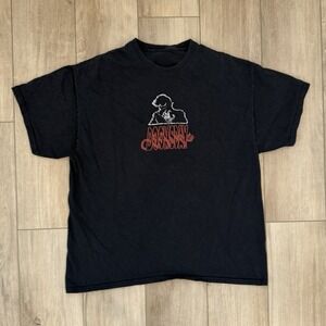 Doomsday Double Sided Black T-Shirt Men's Size XL Grunge Goth Y2K Vintage Tee